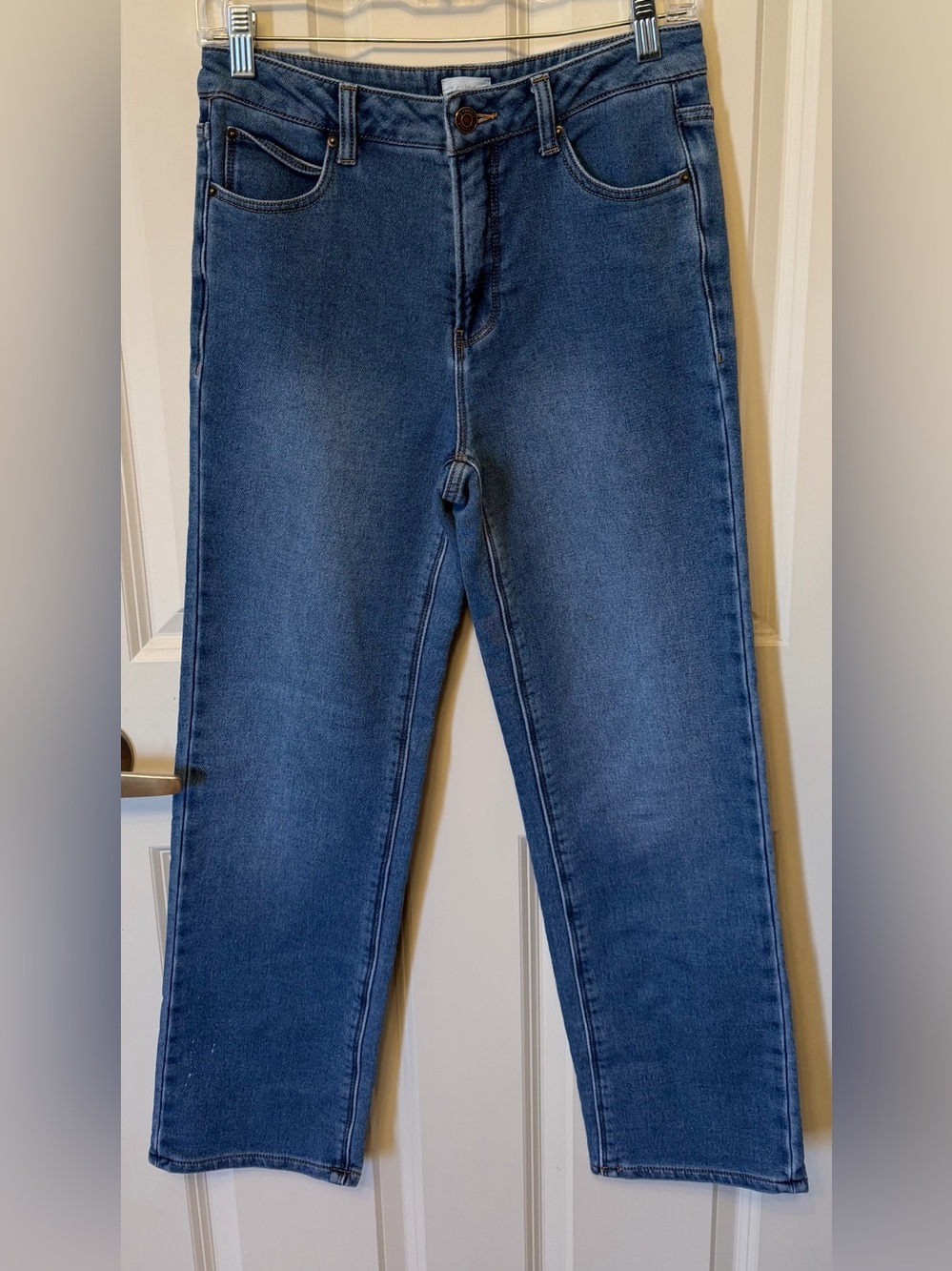 Z Supply Knit Denim High Rise Straight Leg Jeans, Size 27